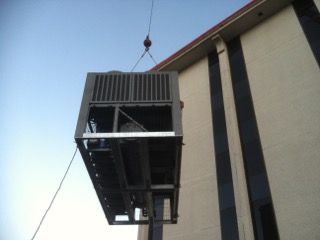 Rigging Chiller Onto a Seven Story Building